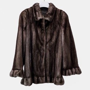 NAFA Smoke Grey Mink Fur Coat